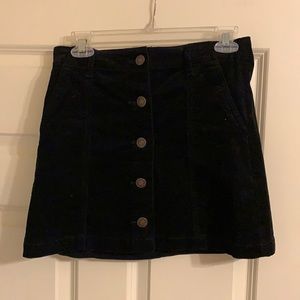 Black corduroy skirt